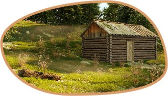 Illustration d'une cabane représentant notre esprit artisanal